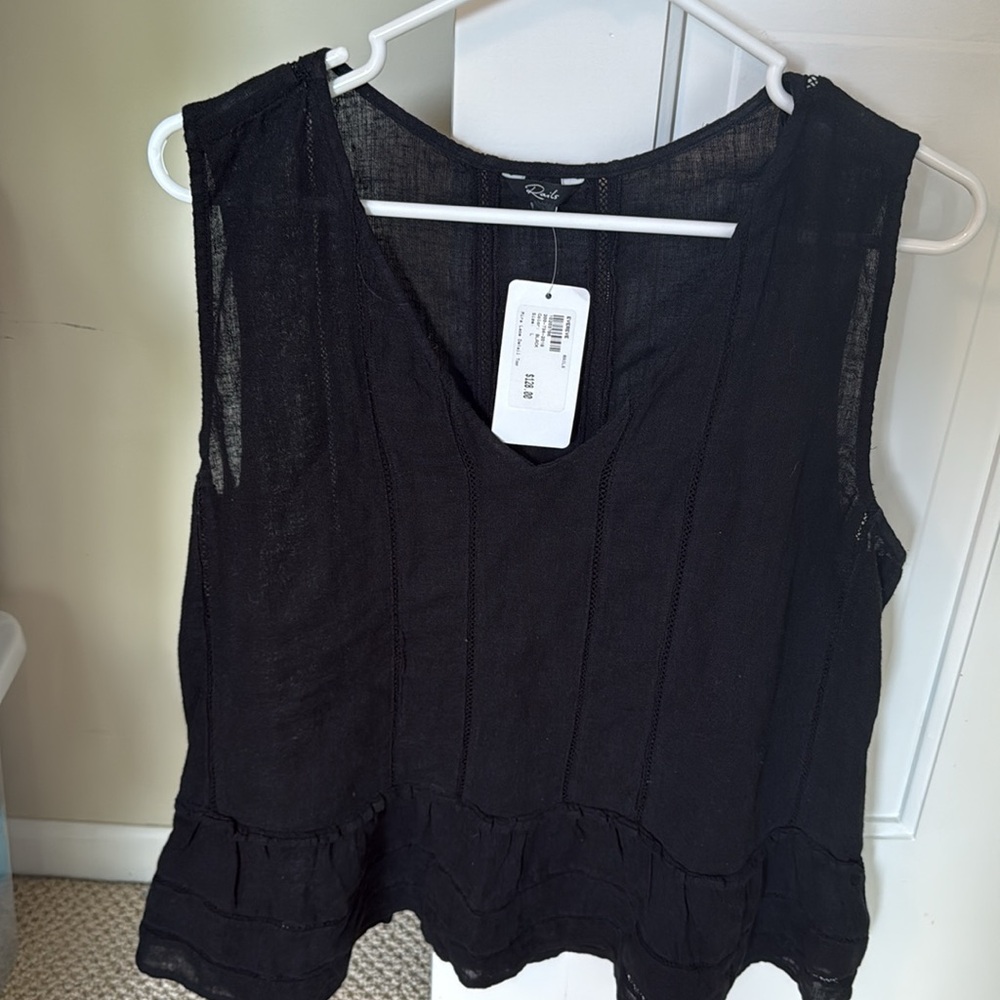 Rails Black V-Neck Tank Top